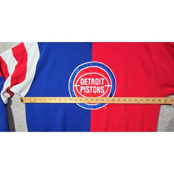 Vintage Starter Detroit Pistons Sweatshirt 80's Color Block Embroidered Men's XL - Picture 4 of 16